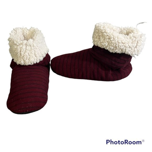 🌿4/$35🌿 Red Black Teddy Bear‎ Ankle Slippers (7/8)